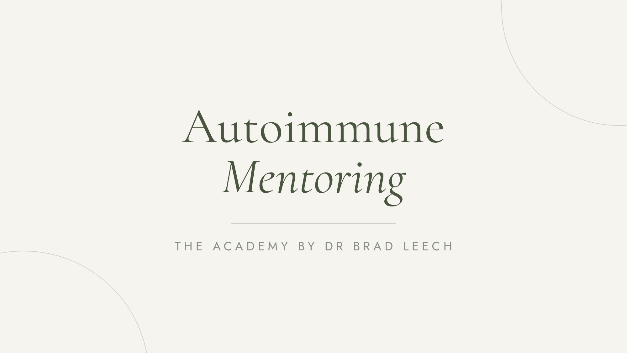 Autoimmune Mentoring 2027