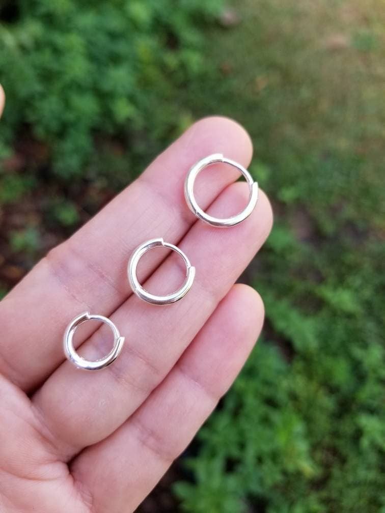 Silver Hoop Earrings — LittleSilverJewelry