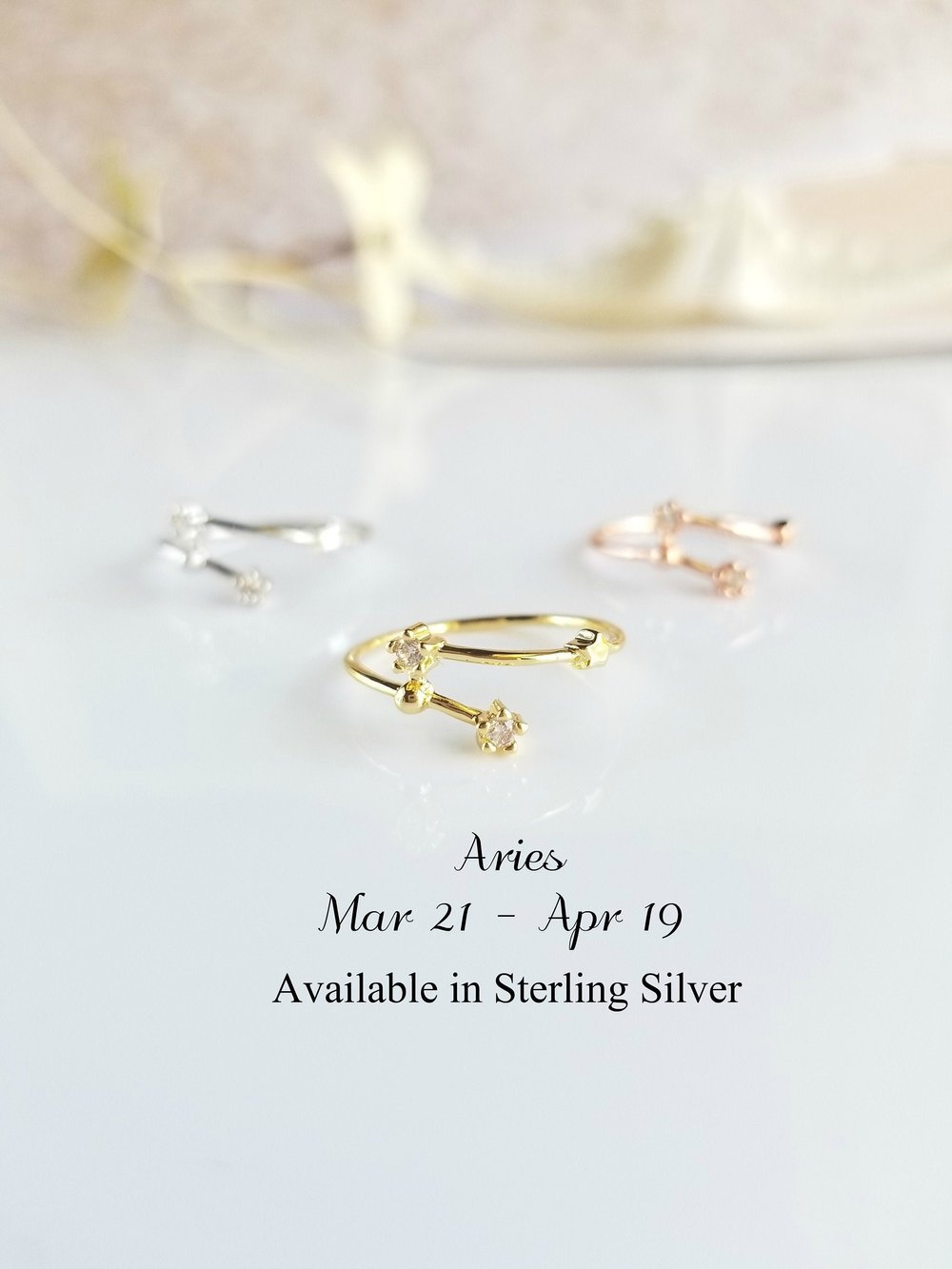 Aries – Zodiac Constellation Celestial Jewelry Rings