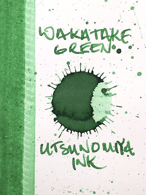 Link to ink review of Utsunomiya INK Wakatake Green fountain pen ink