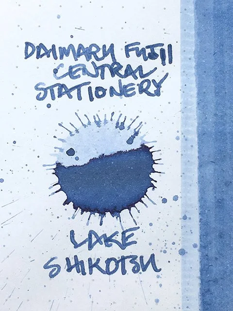 Link to ink review of the Sailor x CENTRAL Lake Shikotsu fountain pen ink