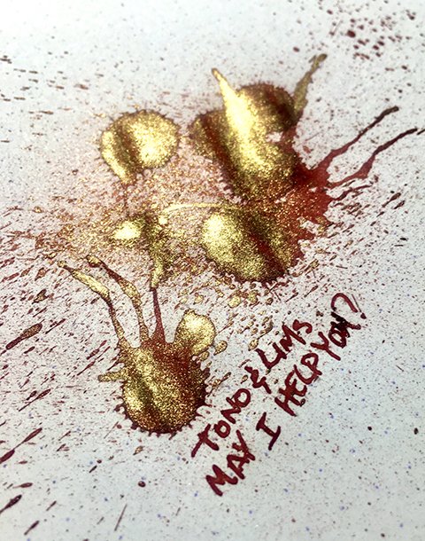 Tono and Lims May I Help You ink splatter