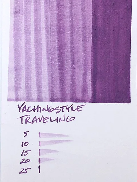 Yachingstyle Traveling fountain pen ink swatch card