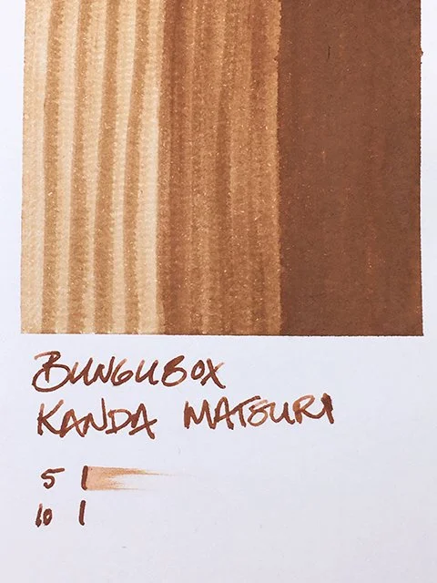 BUNGUBOX Kanda Matsuri fountain pen ink swatch card