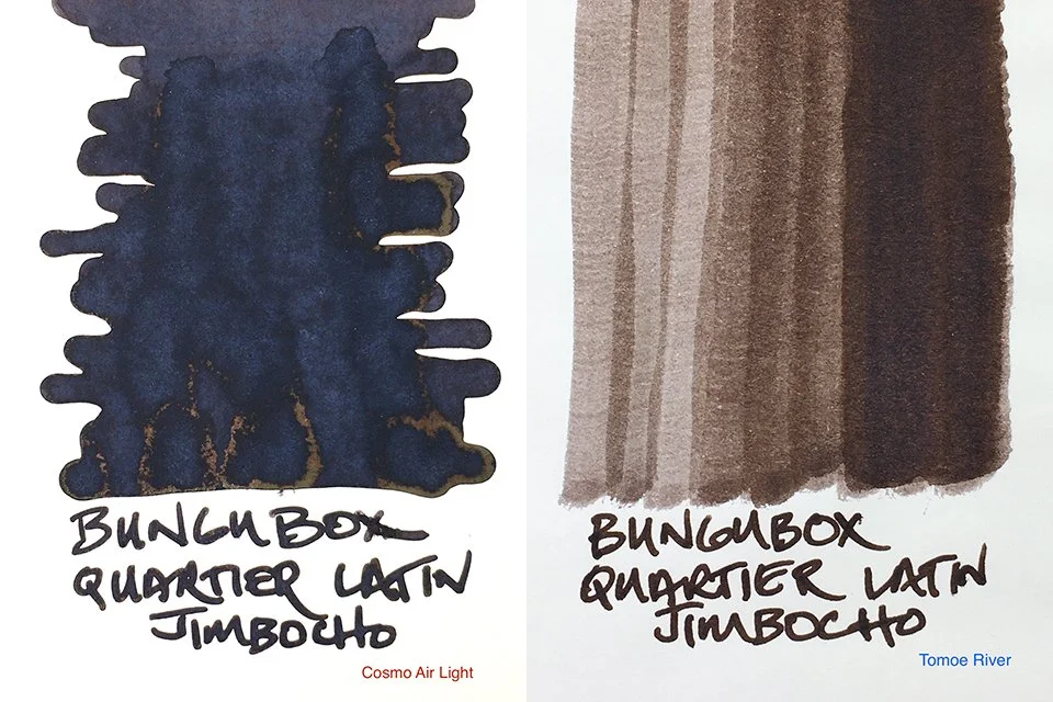 BUNGUBOX Quartier Latin Jimbocho fountain pen ink swatches
