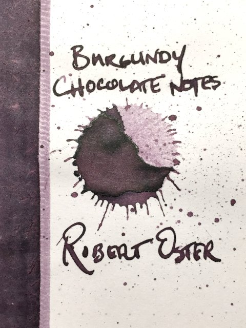 Robert Oster Burgundy Chocolate Notes fountain pen ink drop