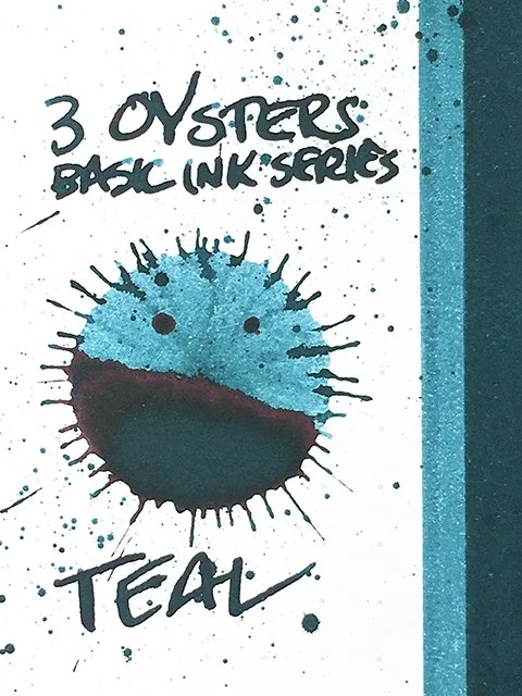 3 Oysters Teal fountain pen ink