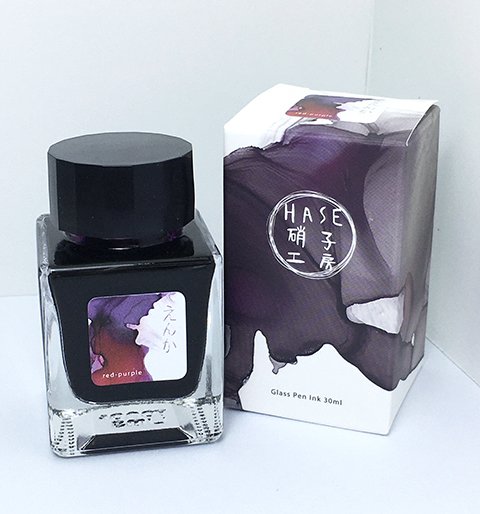 Hase x Tono & Lims Red Purple fountain pen ink 30 ml bottle