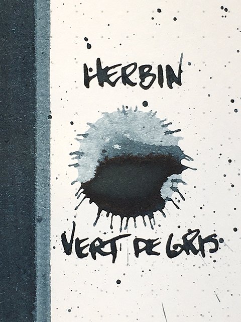 Herbin Vert de Gris Fountain Pen Ink Review - Ink Drop