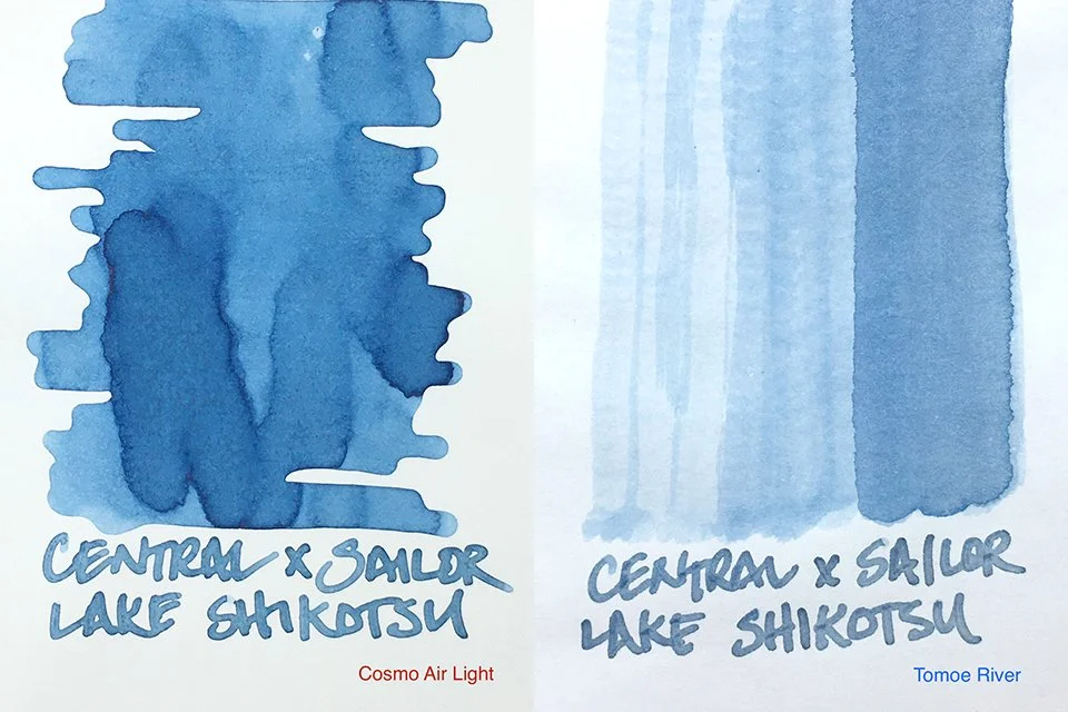 Daimaru Fujii Central Lake Shikotsu fountain pen ink swatches