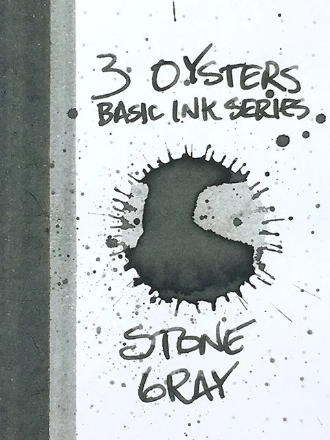 3 Oysters Stone Gray fountain pen ink