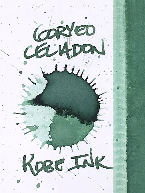 Kobe INK Goryeo Celadon fountain pen ink splash