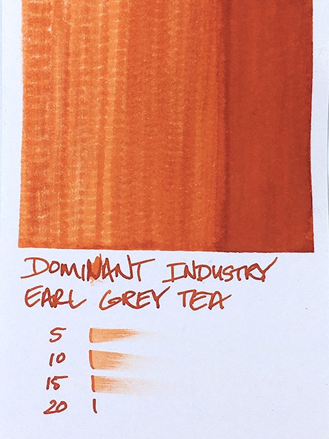 Dominant Industry Earl Grey Tea Ink Swatch Card