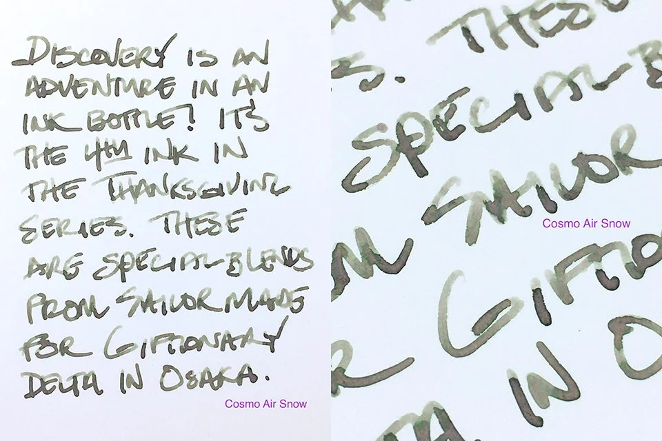 Giftionery Delta Discovery fountain pen ink writing sample