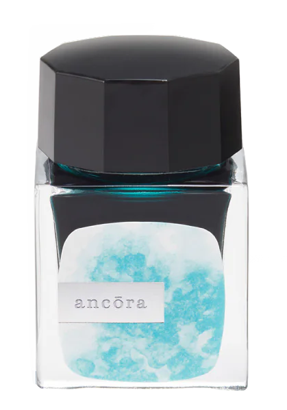 Ancora Blue fountain pen ink bottle