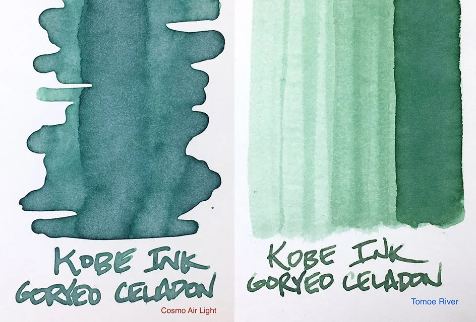 Kobe INK Goryeo Celadon fountain pen ink swatches