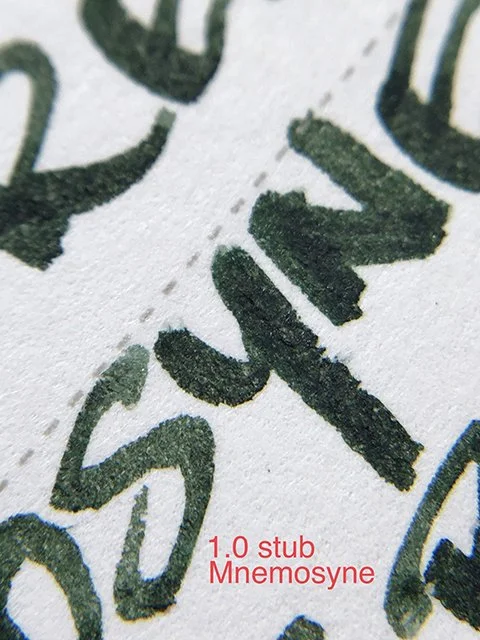 Nahvalur Dark Forest ink writing sample on Mnemosyne