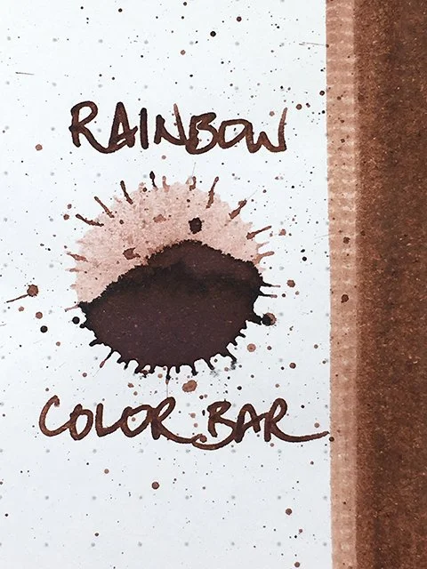 Color Bar Rainbow fountain pen ink splash