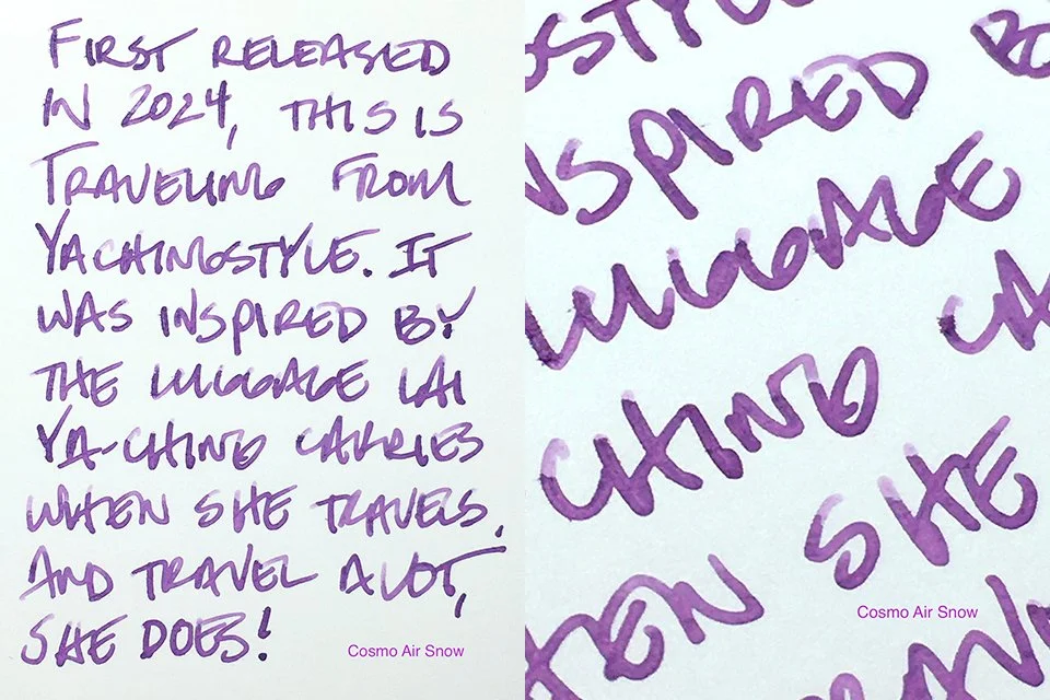 Yachingstyle Traveling fountain pen ink - Writing Sample