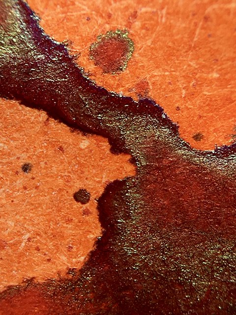 Tono and Lims Pumpkin fountain pen ink dark edge