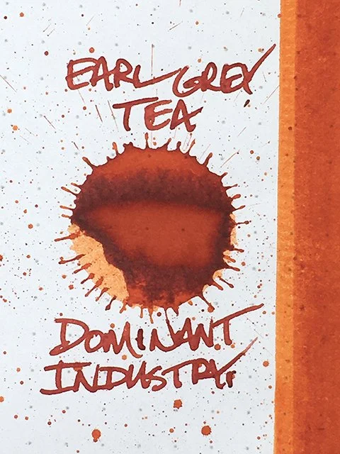 Dominant Industry Earl Grey Tea fountain pen ink splash