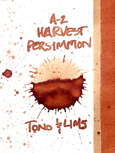 Tono & Lims A2 Harvest Persimmon fountain pen ink drop