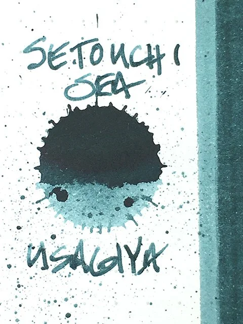 Link to ink review of Usagiya Ink Setouchi Sea Green fountain pen ink