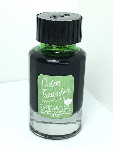 Color Traveler Tayaman Green fountain pen ink 30 ml bottle