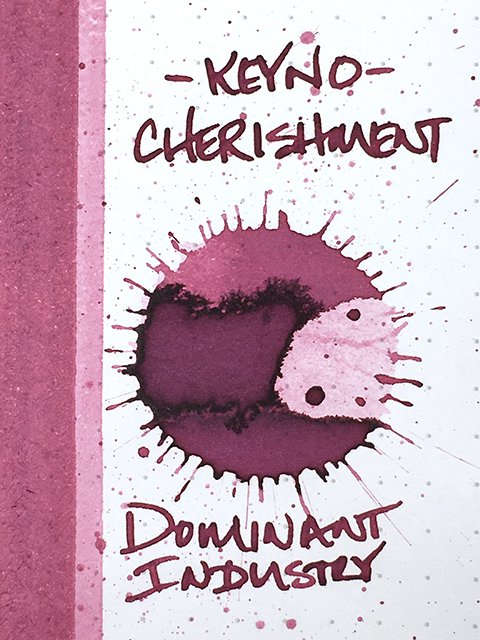 A link to a review of Dominant Industry Cherishment fountain pen ink from the Keyno series
