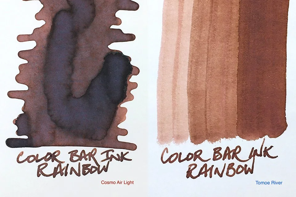 Color Bar Rainbow fountain pen ink swatches
