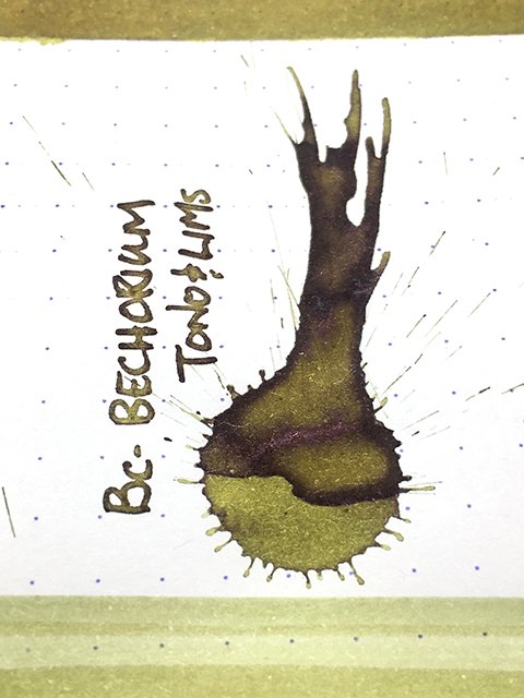 Tono & Lims BC Bechorium fountain pen ink  under LED lighting