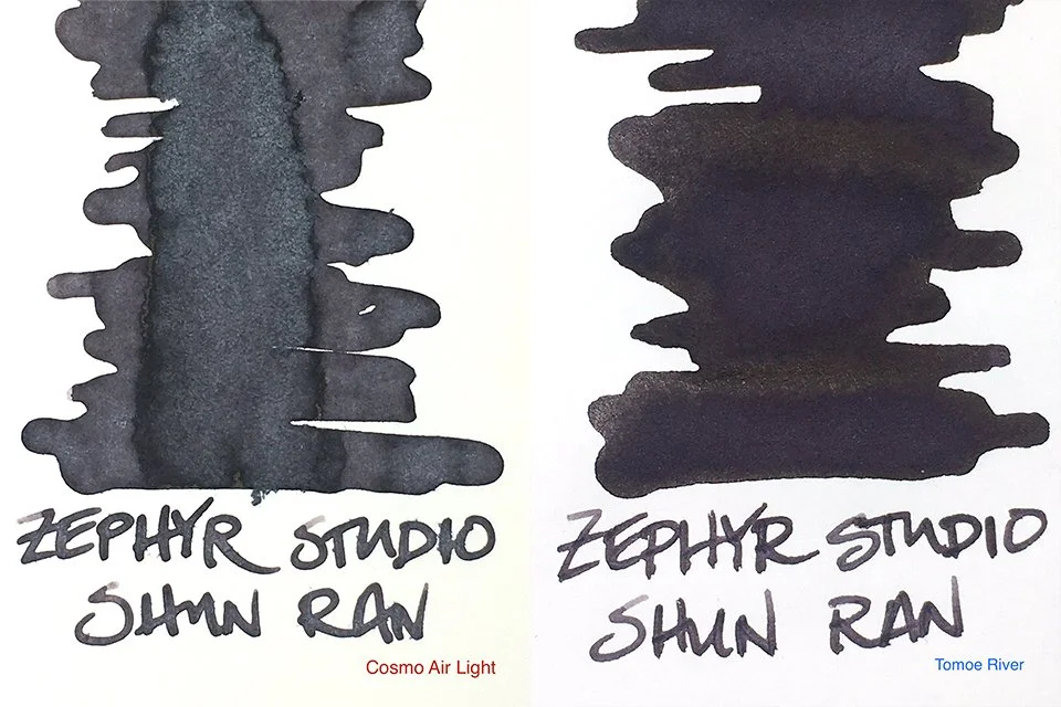 Zephyr Studio Shun Ran fountain pen ink swatches