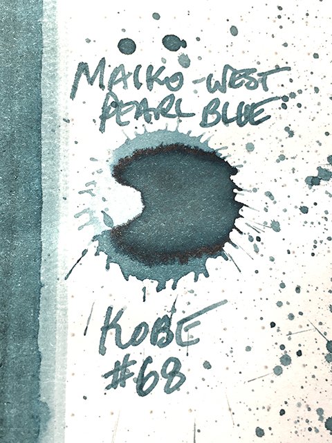 Kobe INK 68 Nishimaiko Pearl Blue ink review link