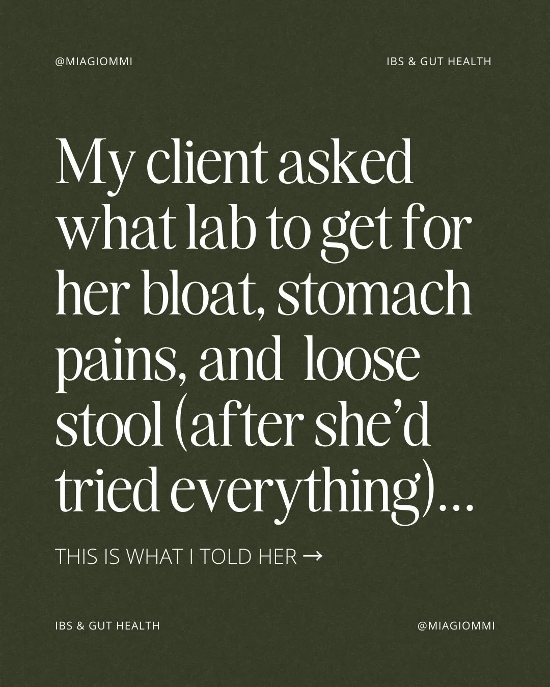 Testing your poop 🤝 faster relief from your bloat

If you&rsquo;re like this client and your gut issues have been ruining your life for YEARS

And you&rsquo;ve done literally any test your doctor will run for you. Any diet. Eliminations. Have tried 