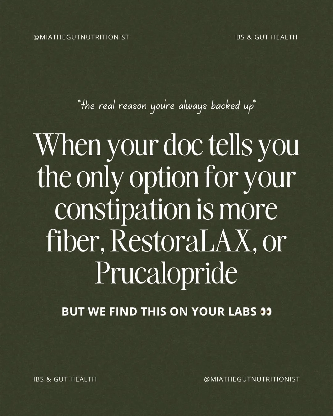 And I&rsquo;m also here to tell you that if I can reverse my 15+ years of chronic constipation, YOU CAN TOO !!

Comment &ldquo;REGULAR&rdquo; for my free constipation mini-training, where I break down the common root-causes I see in my chronically co