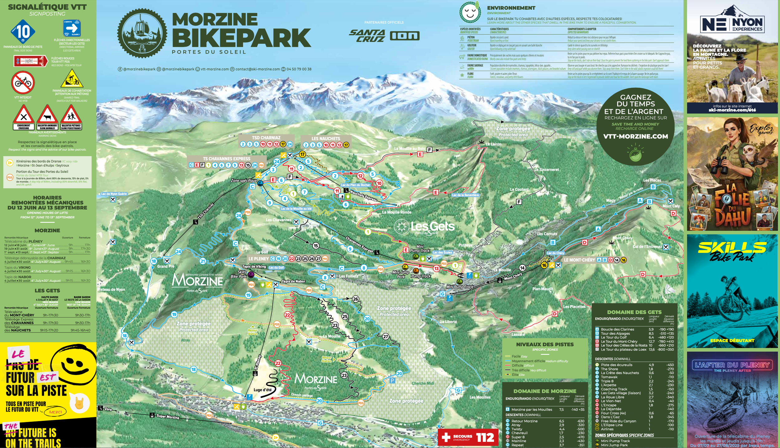 Morzine - Bikepark Map Summer 2026