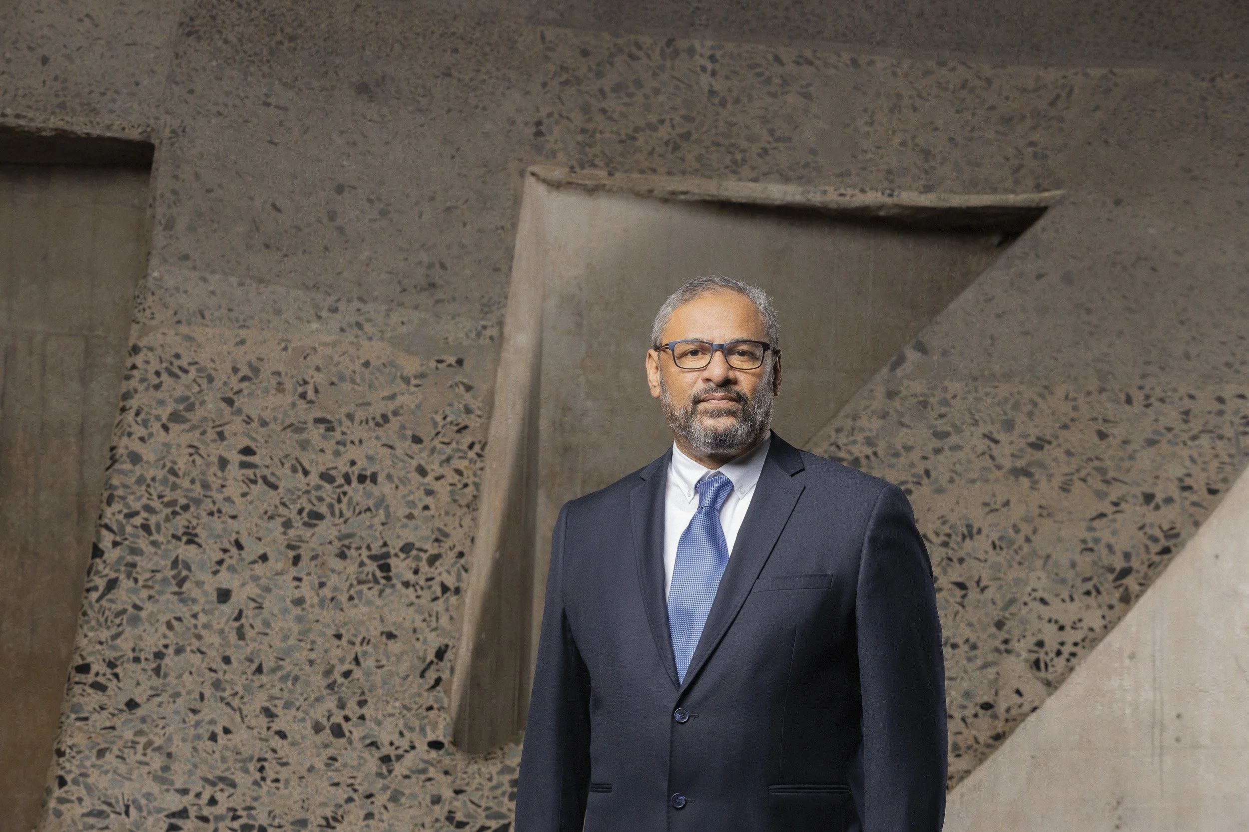 Fawaz Mustapha, Chief Operating Officer (COO), at Zeitz Museum of Contemporary Art Africa (MOCAA), Cape Town South Africa. . Headshot. Makeup:  Laura Mitchell Makeup. Lighting Assistant: Chriss Beukes, Photographer: Lauren Theunissen.   