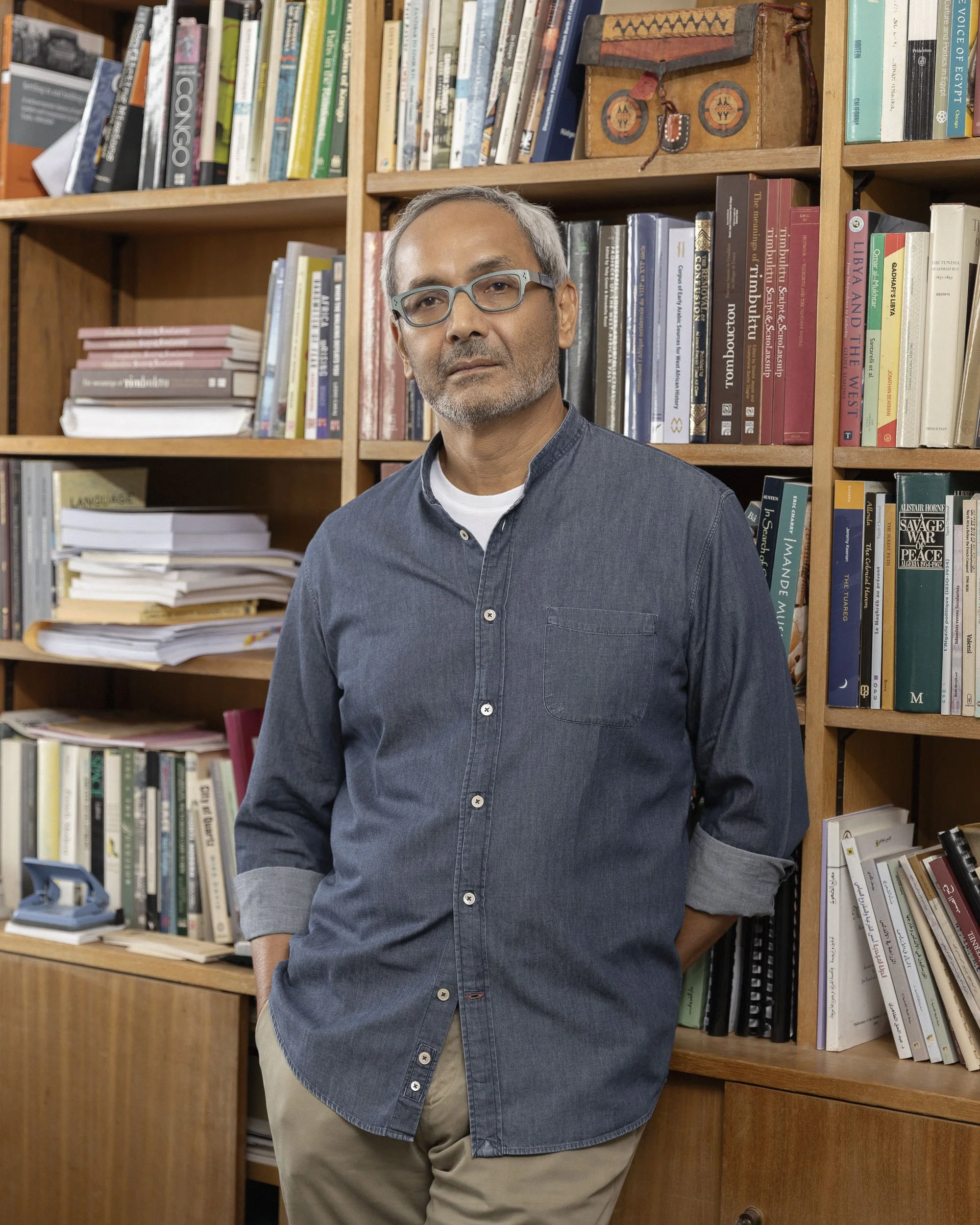 Headshot portrait for Shamil Jeppie to accompany the publishing and marketing of his new book. Shamil is an Associate Professor in the Department of Historical Studies at the University of Cape Town and a key advisor to the South Africa-Mali Timbuktu