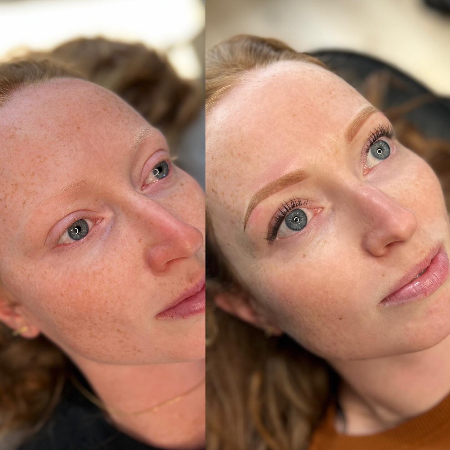 POWDER BROWS 🎯 Pictured is session one versus the 6-week follow up appointment. A complete transformation for this stunning gal! 

I am now booking into January 2023 (with limited availability!) 🗓️ To book an appointment, click the link in my bio o