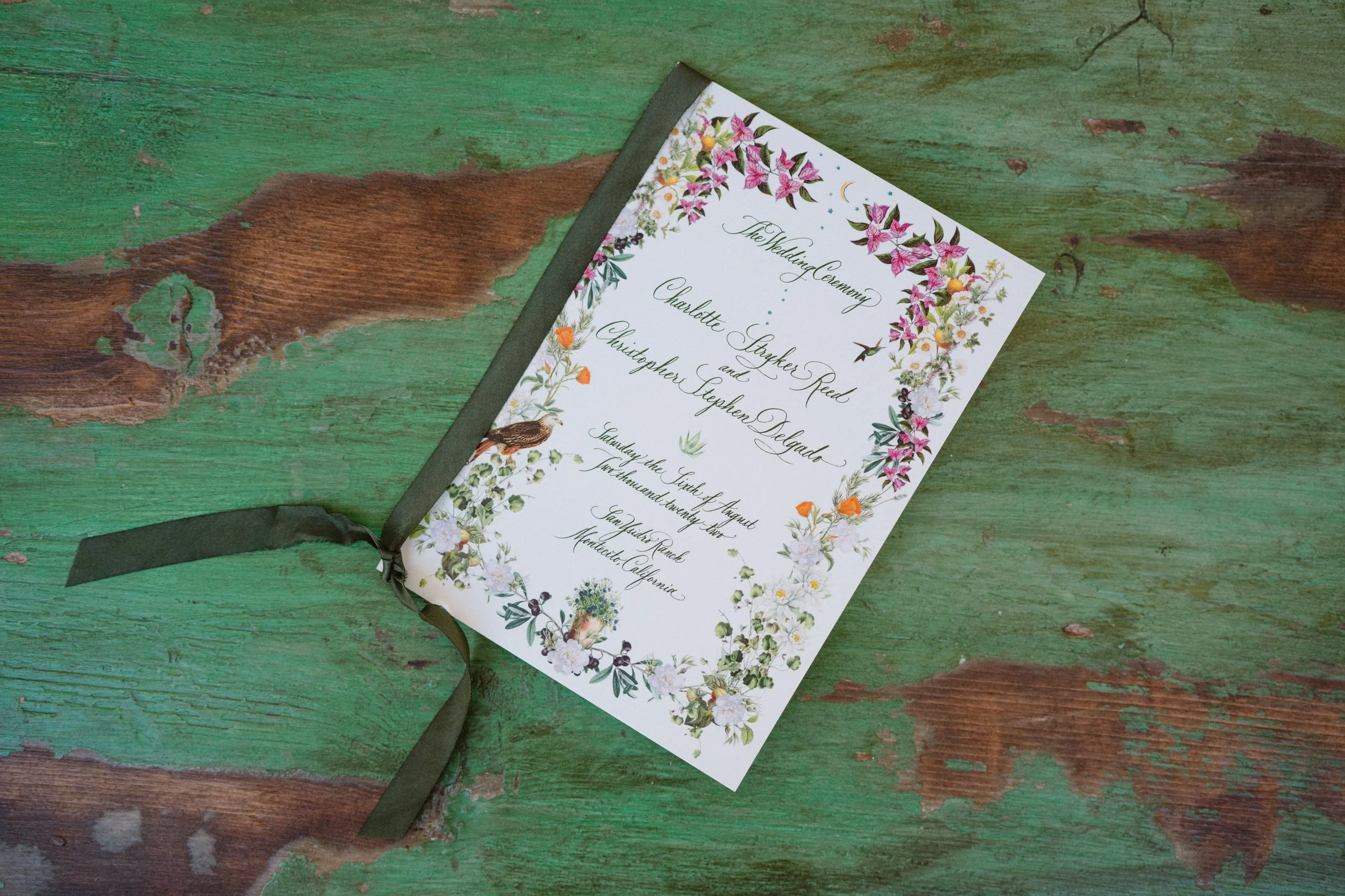 Stephanie Fishwick Wedding Program shot by Olivia Rae James 