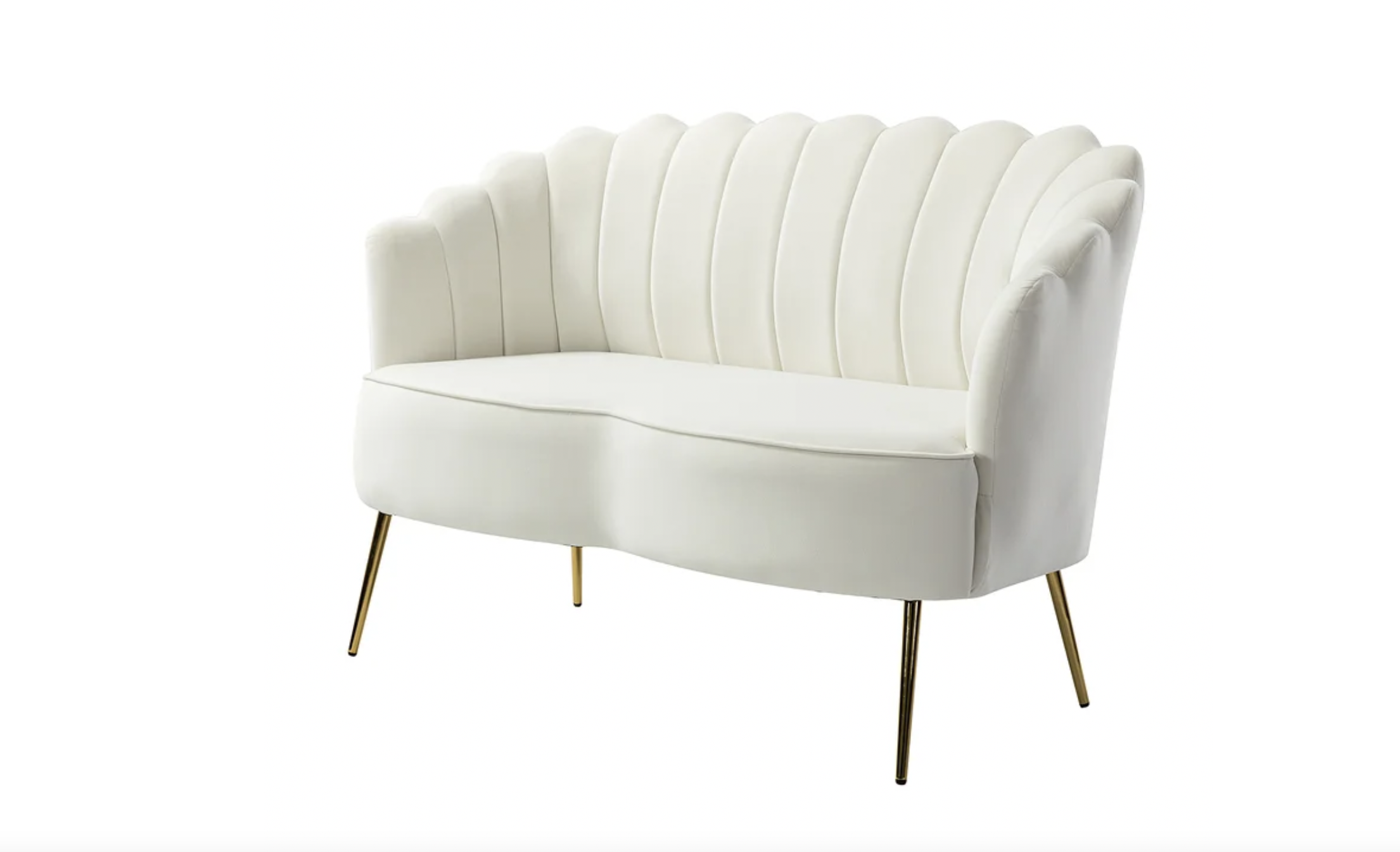 Dusty Shell Velvet Loveseat — Karley's Rentals