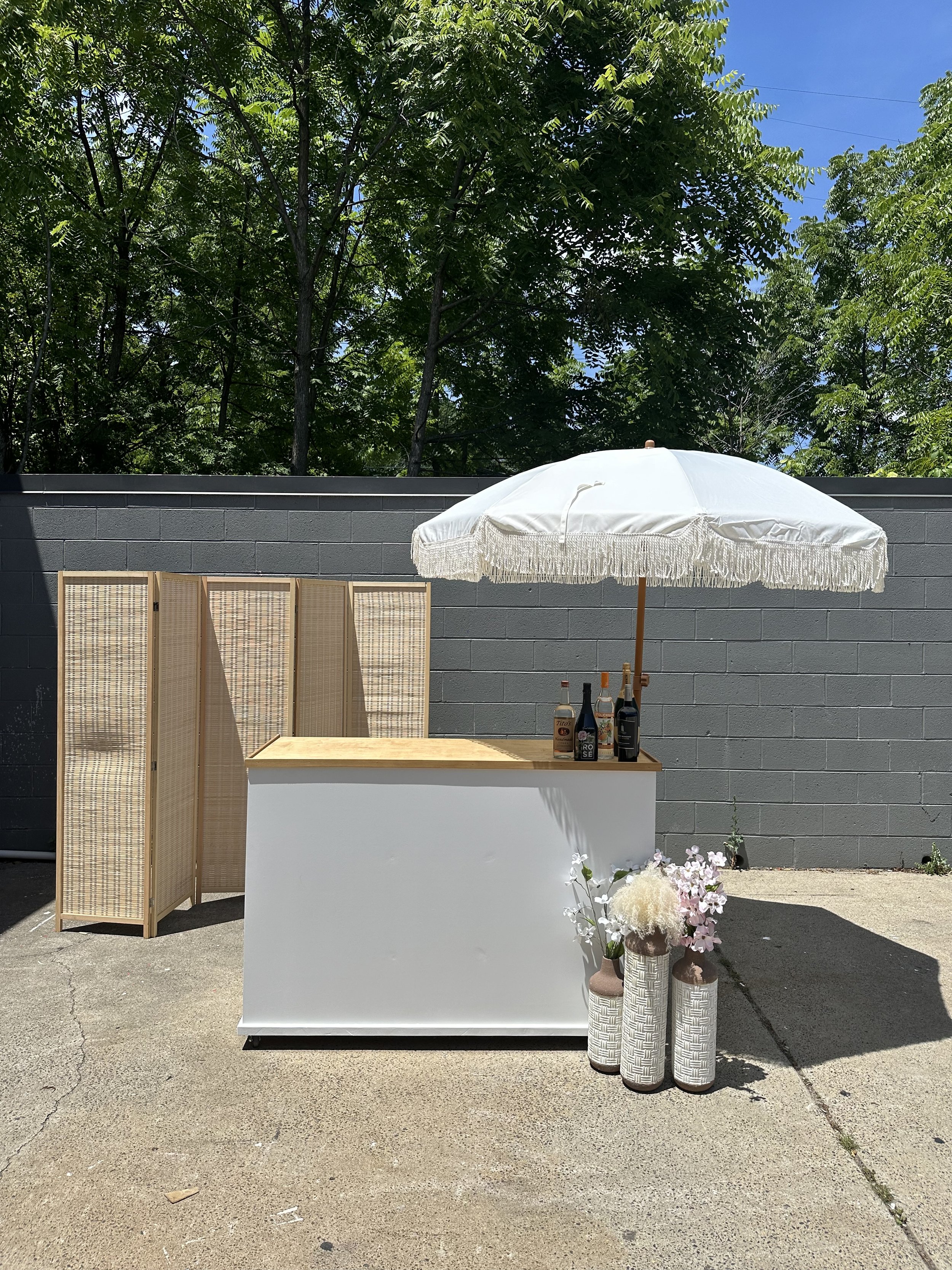 Boho Bar with Umbrella
