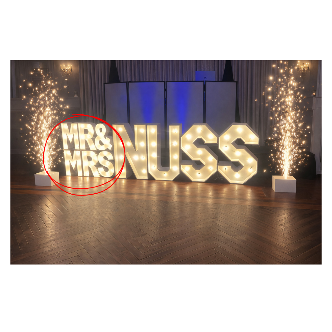 "MR & MRS"  MARQUEE LIGHTS