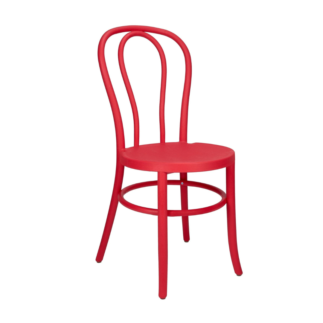 Red Resin Bentwood Chair