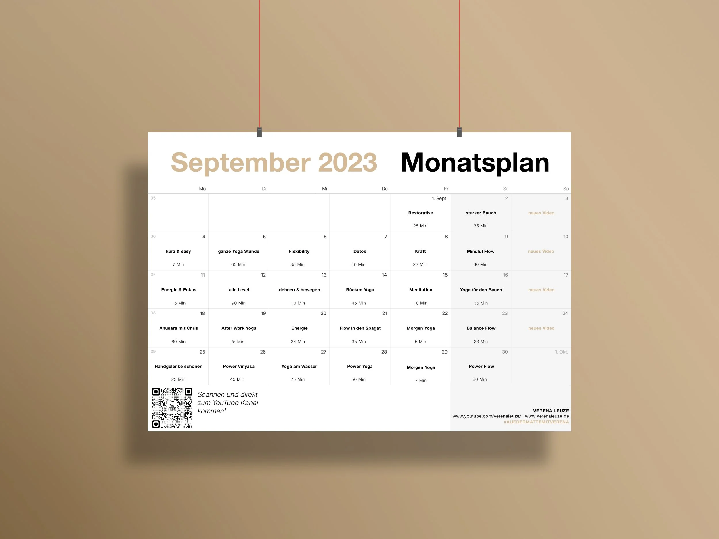 Wie ein Yoga Monatsplan deine Yogapraxis auf das nächste Level hebt