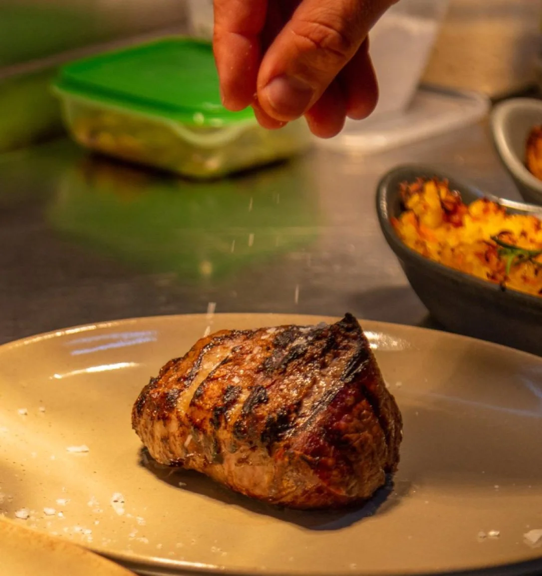 Medalhão de Lomo Argentino (Lombo) na brasa - Restaurante Belos Aires.
