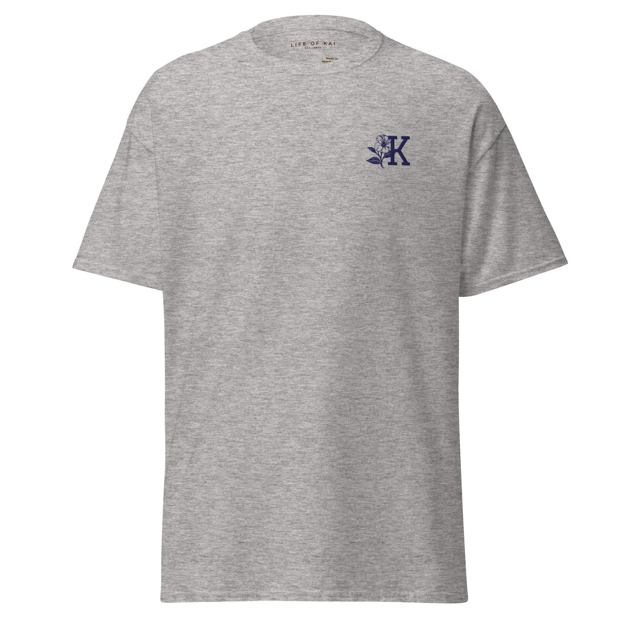Short Sleeve Embroidered Kaibiscus Tee