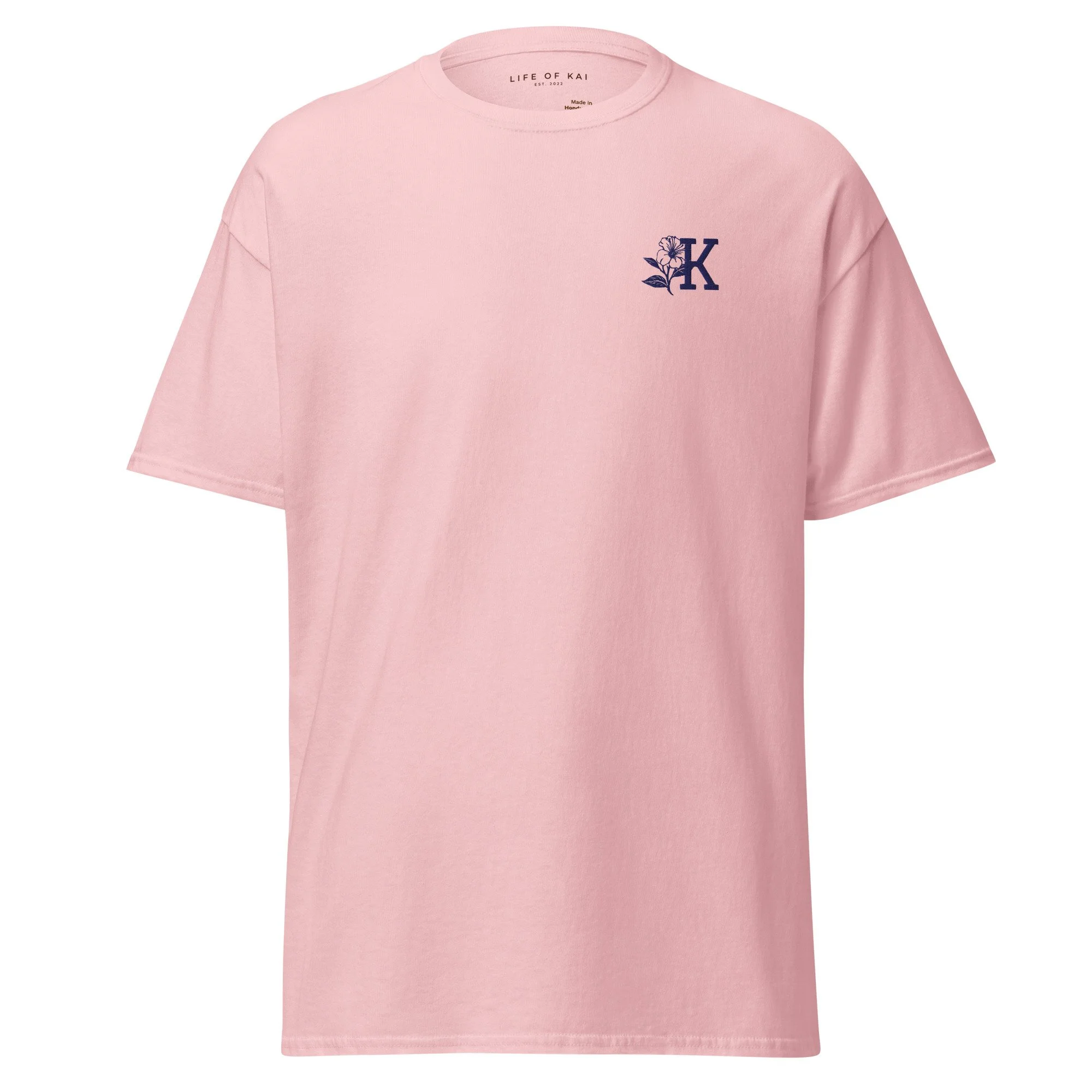 Short Sleeve Embroidered Kaibiscus Tee