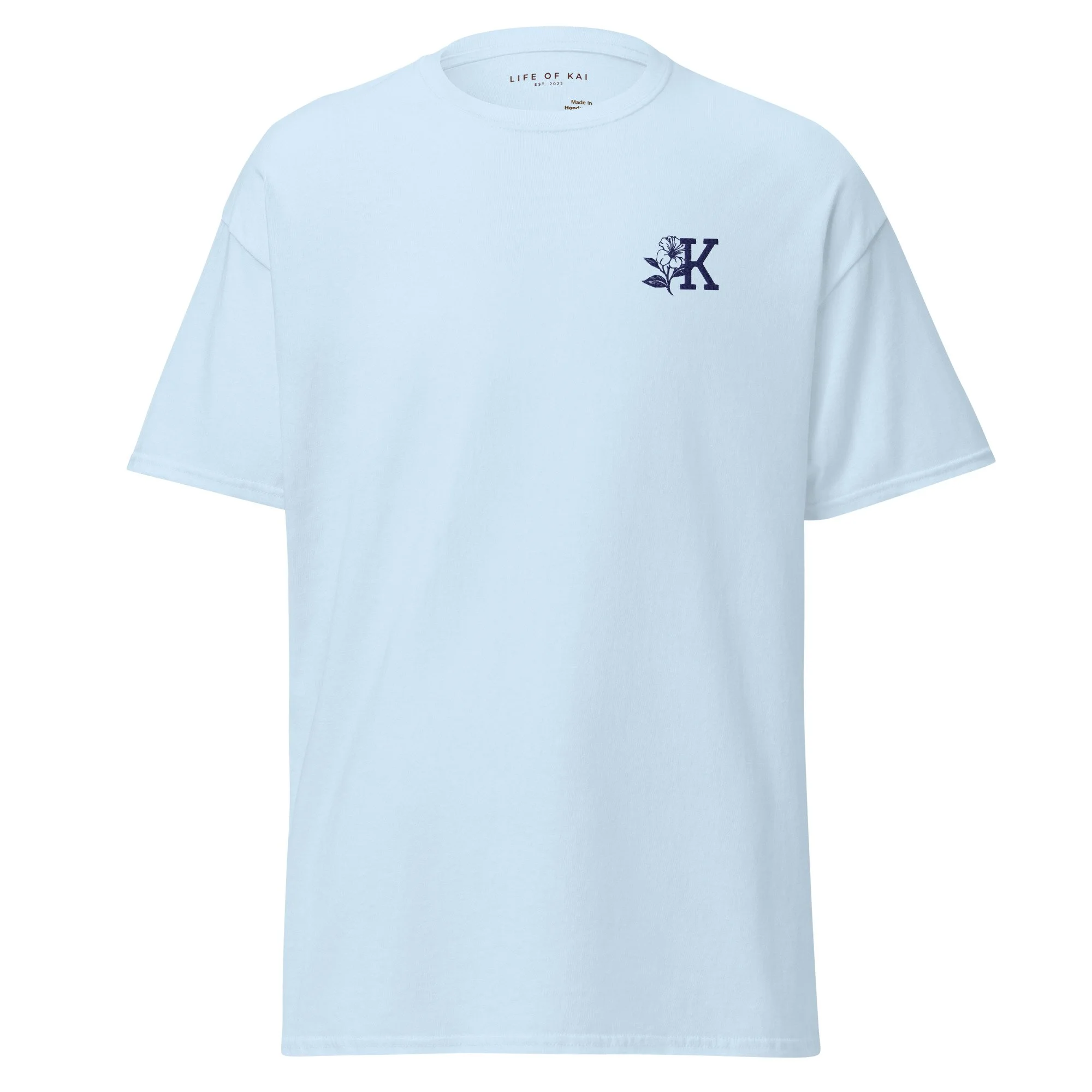 Short Sleeve Embroidered Kaibiscus Tee