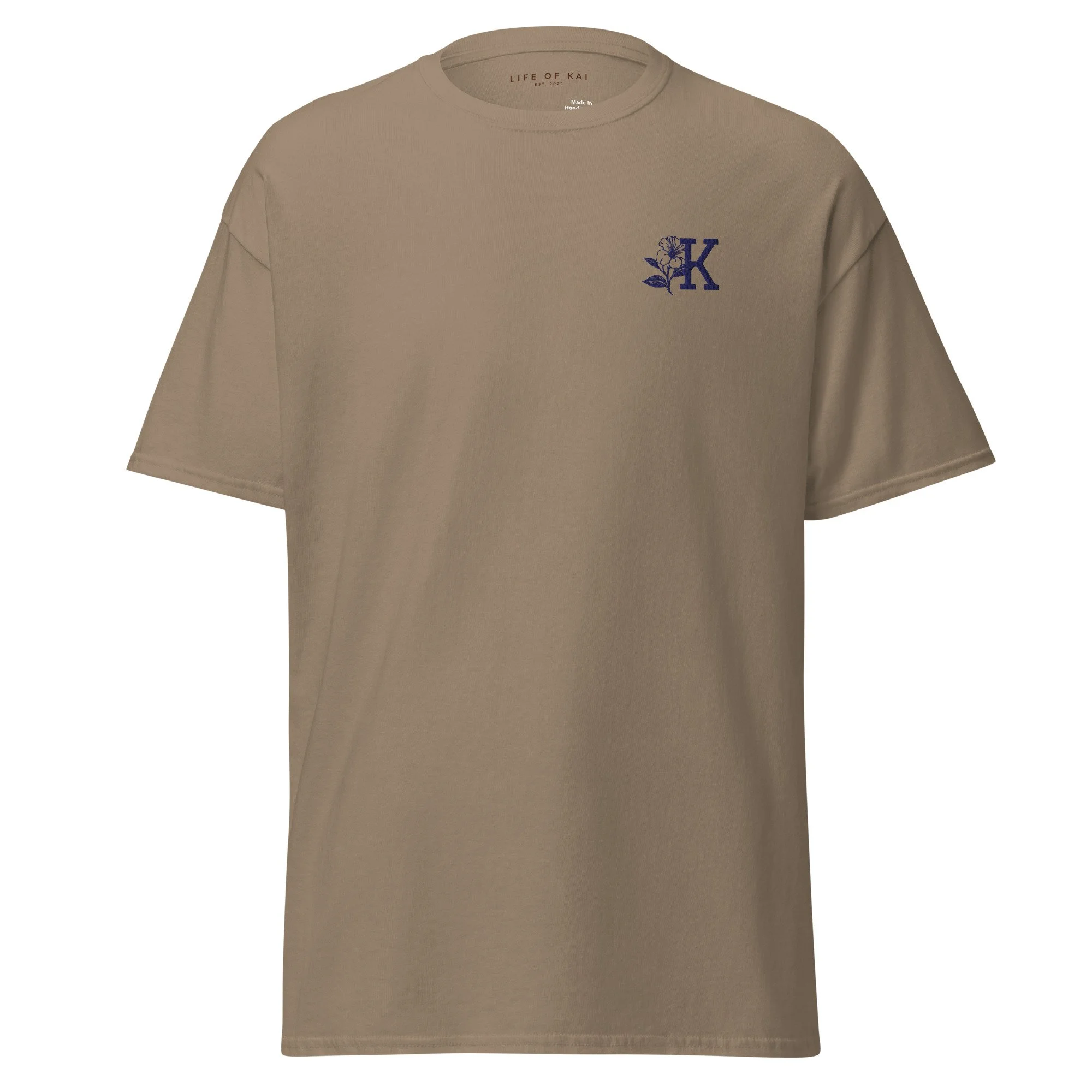 Short Sleeve Embroidered Kaibiscus Tee
